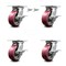 Service Caster 5 Inch Poly on Aluminum Caster Set with Roller Bearing 4 Brake and 2 Swivel Lock SCC-35S520-PAR-SLB-BSL-2-SLB-2 - alternate 1